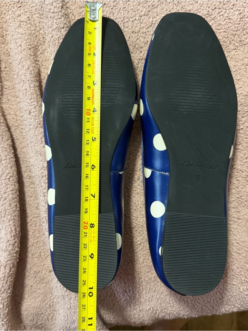New Lisa Says Gah Matilda Ballet Flats Polka Dot Blue Size 8 $188 - Picture 9 of 11